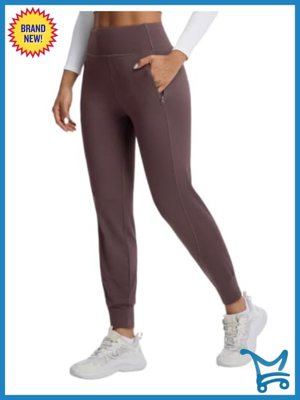 Fleece Lined Joggers with Zipper Pockets